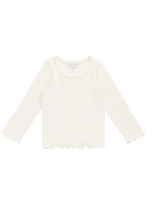 Jamie Kay - Fine Rib Cotton Agathe Top Parchment|176753