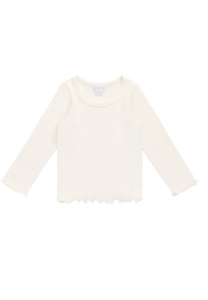 Jamie Kay - Fine Rib Cotton Agathe Top Parchment|176753
