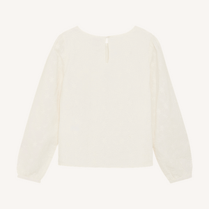 Creamie - Embroidered White Blouse|194031