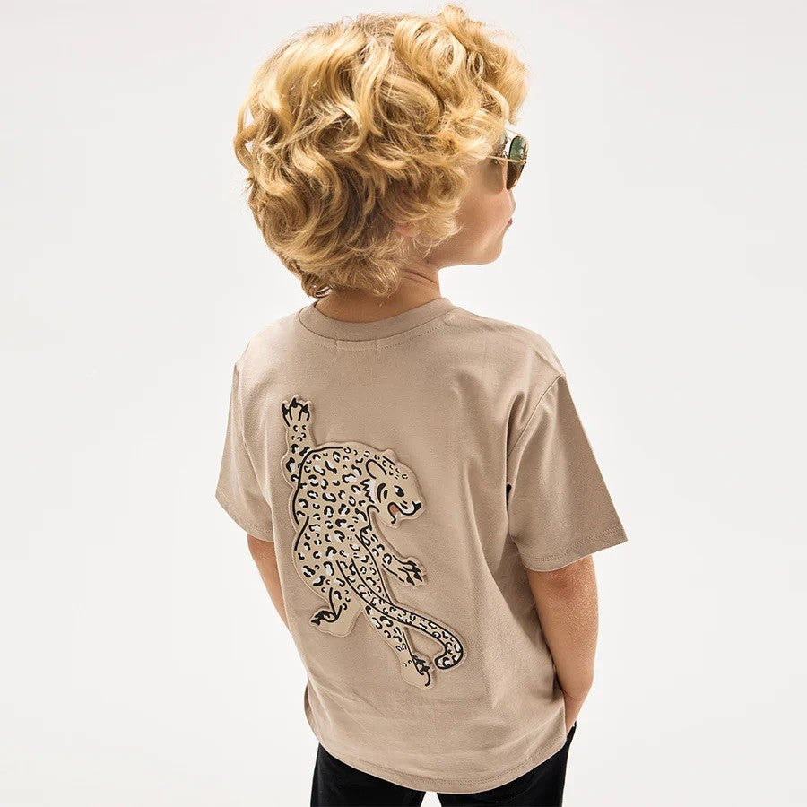 Miles The Label - Leopard on Taupe T-Shirt|182468