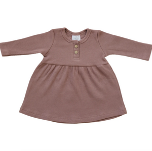 Mebie Baby - Plum Long Organic Dress|91179