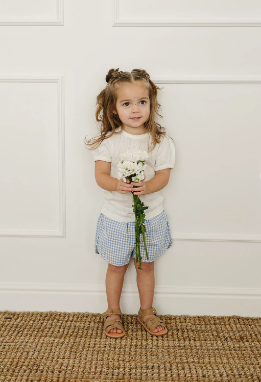 Mebie Baby - Blue Gingham Shorts|185379