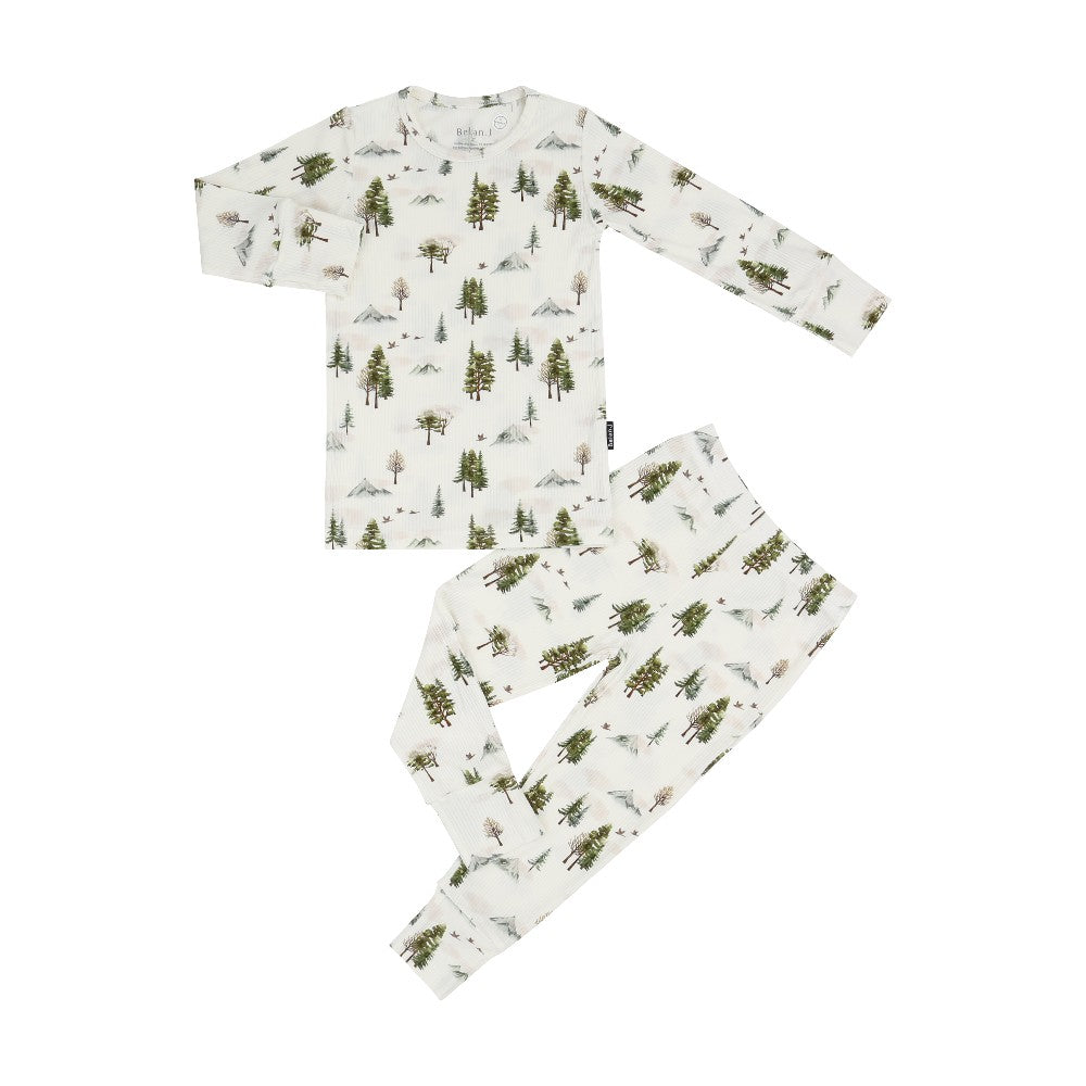Belan.J - Ribbed L/S PJ Set Misty Forest|217816
