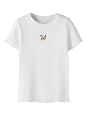 Name It - Embroidered Ruffle Tee