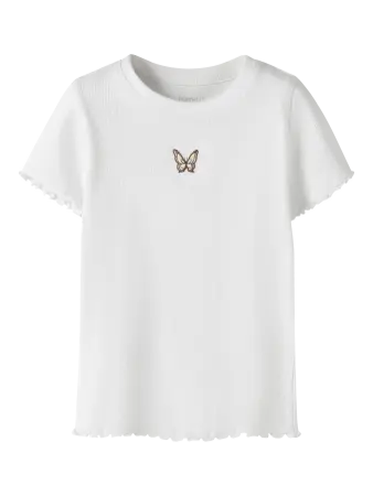 Name It - Embroidered Ruffle Tee