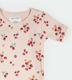 Petit Lem - 2 Piece PJ - Strawberry Bow|187321