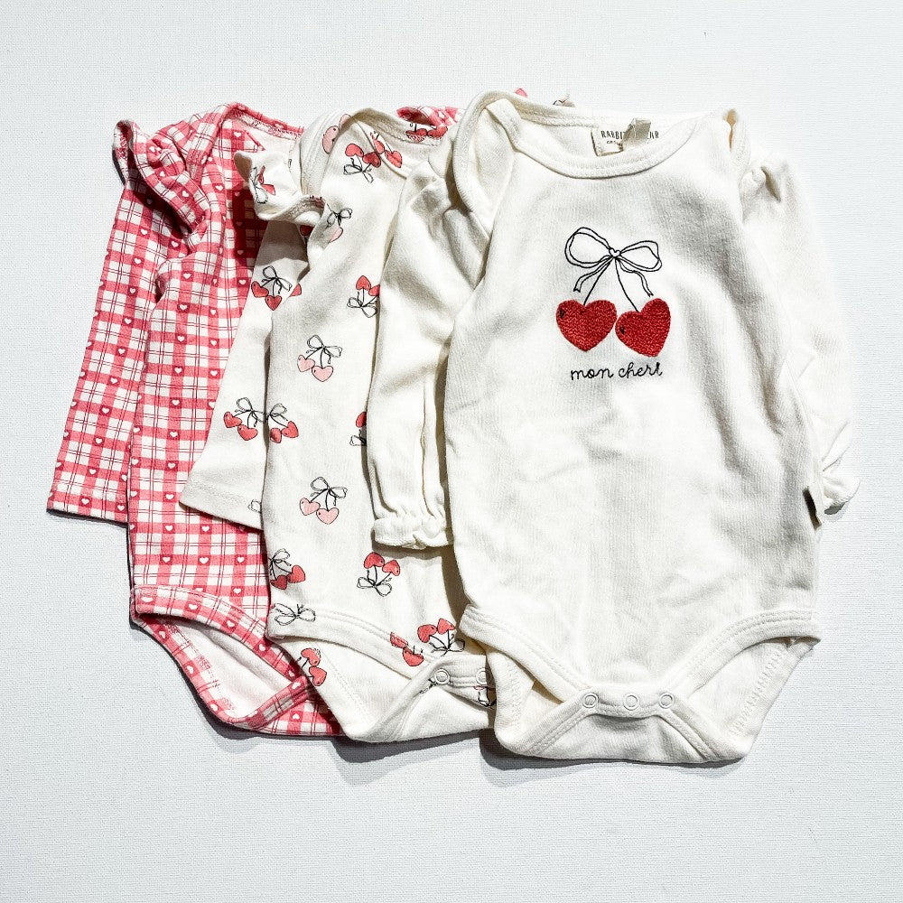 Rabbit + Bear Onesie Set 3-6M|228437