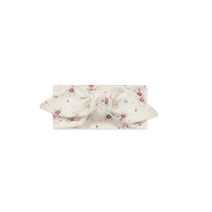 Jamie Kay - Organic Cotton Headband - Sweet William Floral Natural|120626