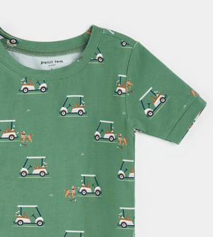 Petit Lem - 2 Piece PJ - Golfing Cart & Pups|187335