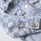 Little Bipsy - Checkered Shacket - Light Wash|145233