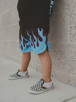 Little Trouble - Heater Flame Shorts Blue|205842