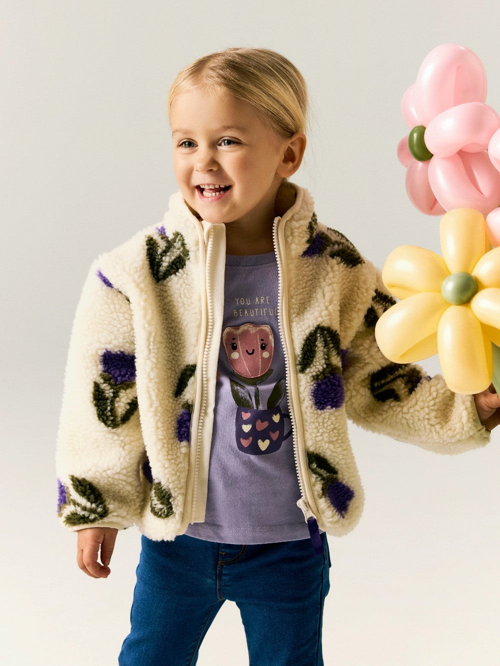 Name It - Floral Sherpa Jacket|225308