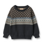 Wheat - Jaquard Pullover Julius navy|164430
