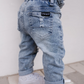 Paperbag Waist Denim - Light Wash|164255