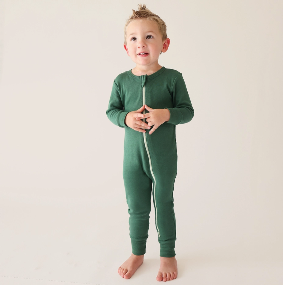 Parade - '2-Way' Zip Romper Emerald|164085