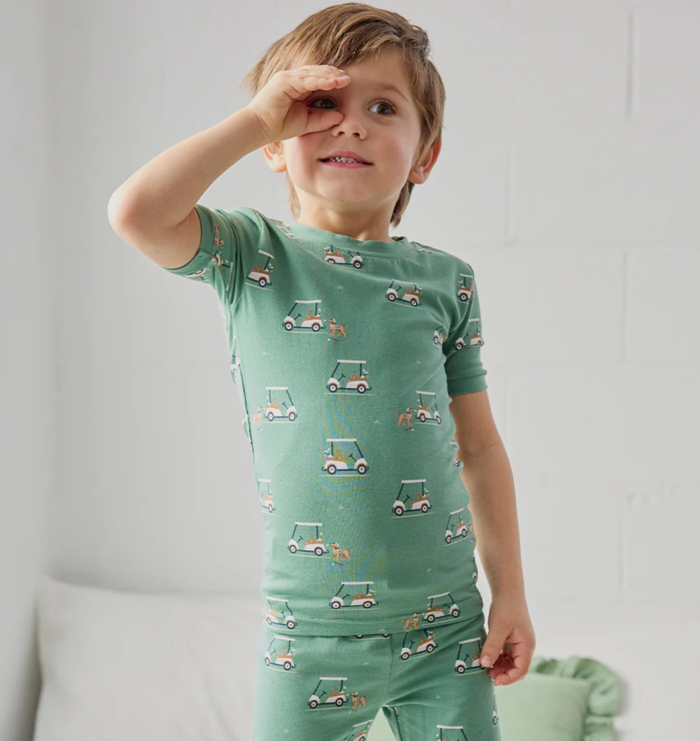 Petit Lem - 2 Piece PJ - Golfing Cart & Pups|187336