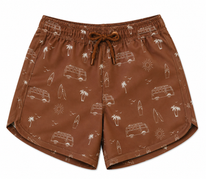 Mebie Baby - Dark Rust Surf Swim Shorts - 0-3M