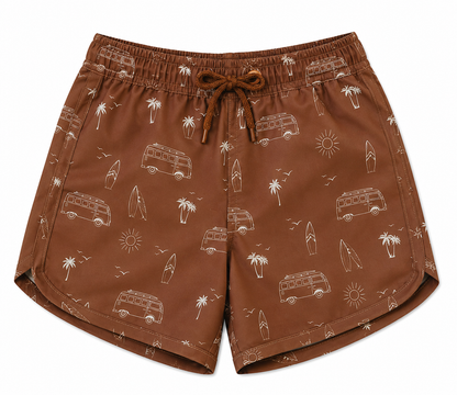Mebie Baby - Dark Rust Surf Swim Shorts - 0-3M