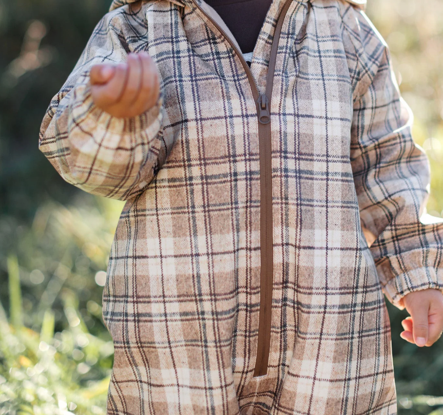 Roobear - Fleece-Lined One-Piece Suit Floral|173365