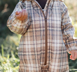 Roobear - Fleece-Lined One-Piece Suit Floral|173365