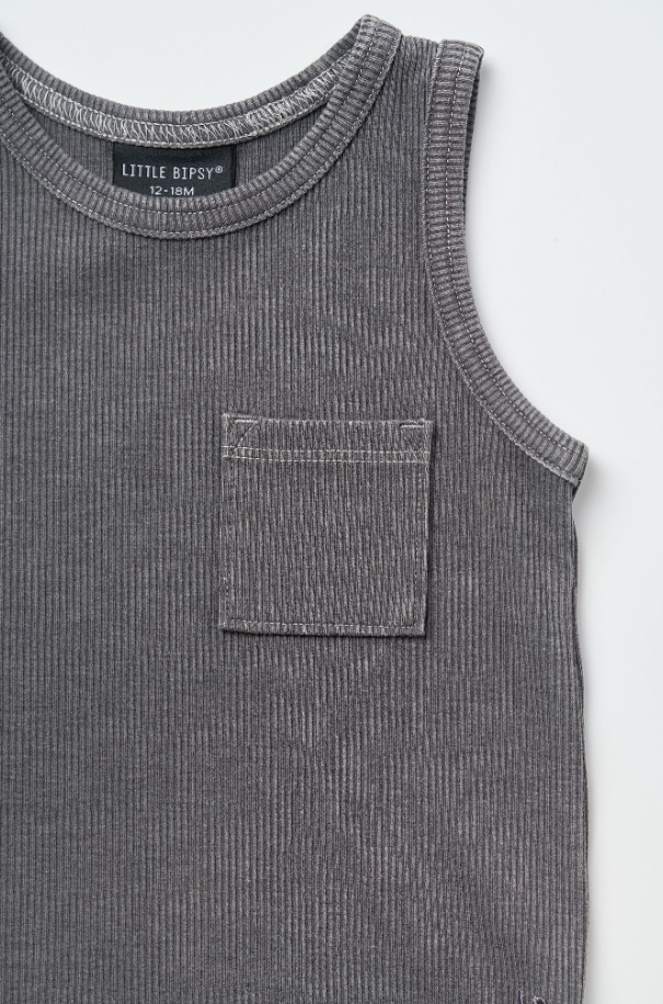 Little Bipsy - Acid Wash Ribbed Tank|141782
