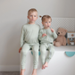 Roobear - Sage Green Bamboo Two-Piece Pajamas|99558