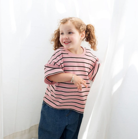 Roobear - Striped Cotton Tee|217798