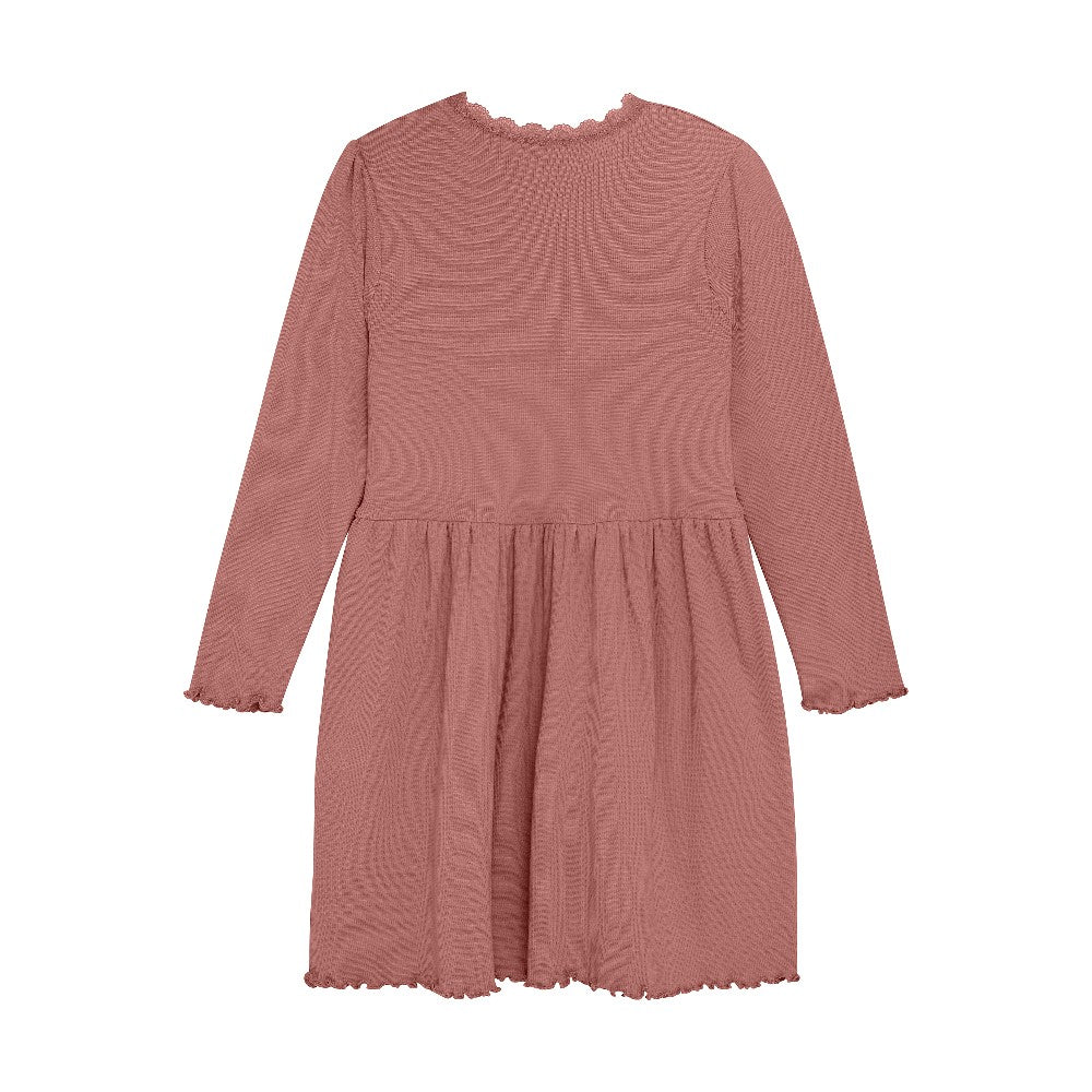 Huttelihut - Long Sleeve Dress Rib Burlwood|165478