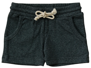 Mebie Baby - Charcoal Pocket Cotton Shorts|87466