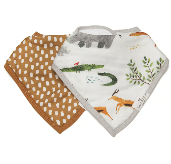 Muslin Bandana Bib Set - Safari Jungle|136215