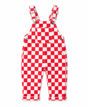 Little Trouble - Red Checks Overalls - 12-18M,5T