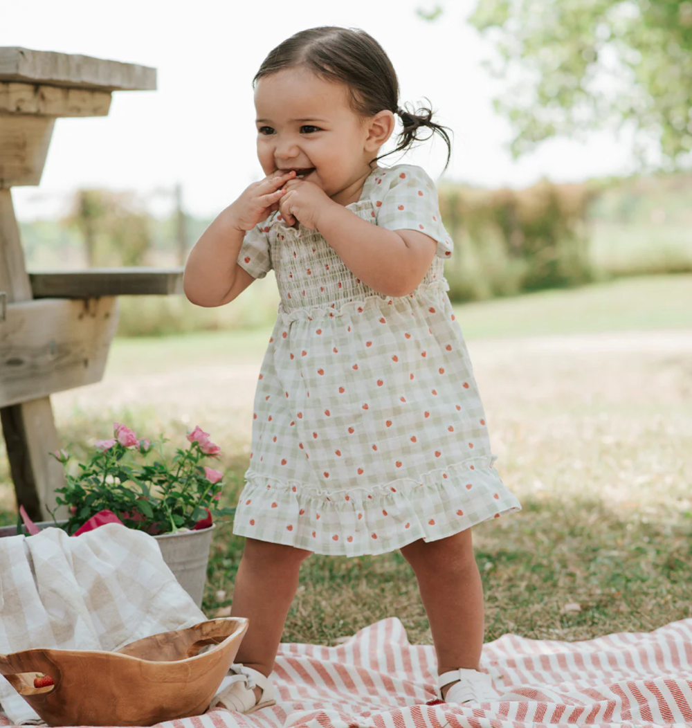 Petit Lem - 2 Piece Set - Strawberry Plaid|187339