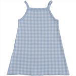 Mebie Baby - Blue Knit Gingham Dress|205061