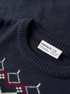 Name It - Navy Christmas Knit Sweater 6927|230034
