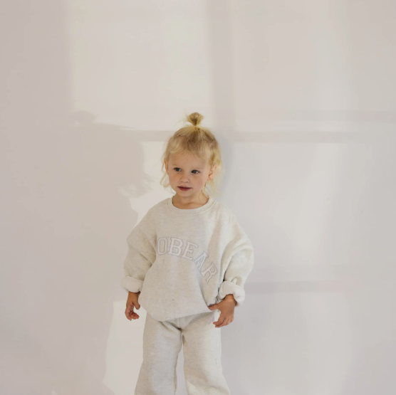 Roobear - Fleece-lined Crewneck Grey|163063