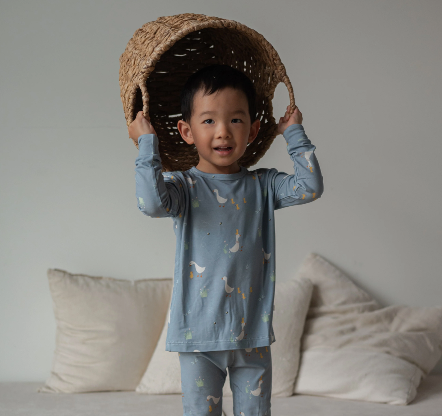 Roobear - Little Hatchling Bamboo Two-Piece PJs Blue|138228