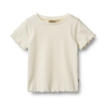 Wheat -  Rib T-Shirt S/S Alicia Ivory|125802