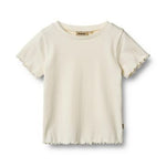 Wheat -  Rib T-Shirt S/S Alicia Ivory|125802