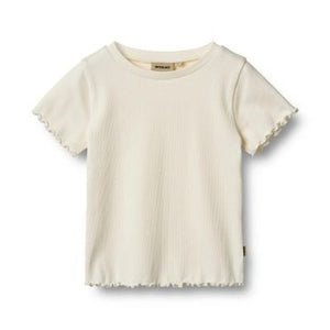 Wheat -  Rib T-Shirt S/S Alicia Ivory|125802