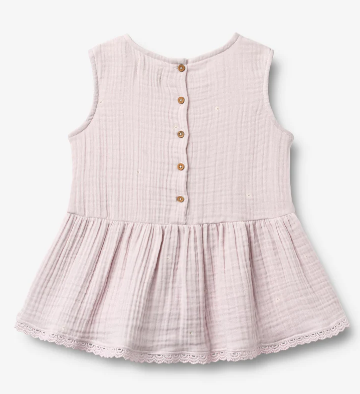 Wheat - Top Lace Bea Purple Flowers|197186