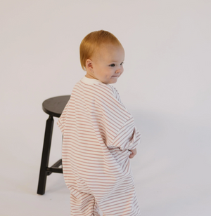Roobear - Striped Romper - Pink|173957