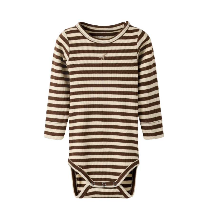 Name It - Dino Neutral Stripe Bodysuit|213846