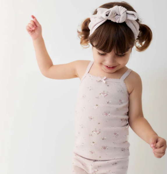 Jamie Kay - Organic Cotton Fine Rib Headband - Petite Fleur Violet|136706