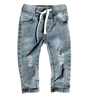 Little Bipsy - Light Wash Distressed Denim|80256