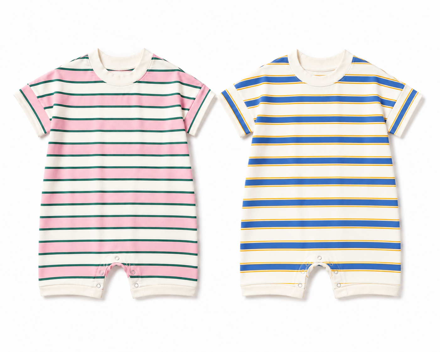 Roobear - Cotton Striped Rompers