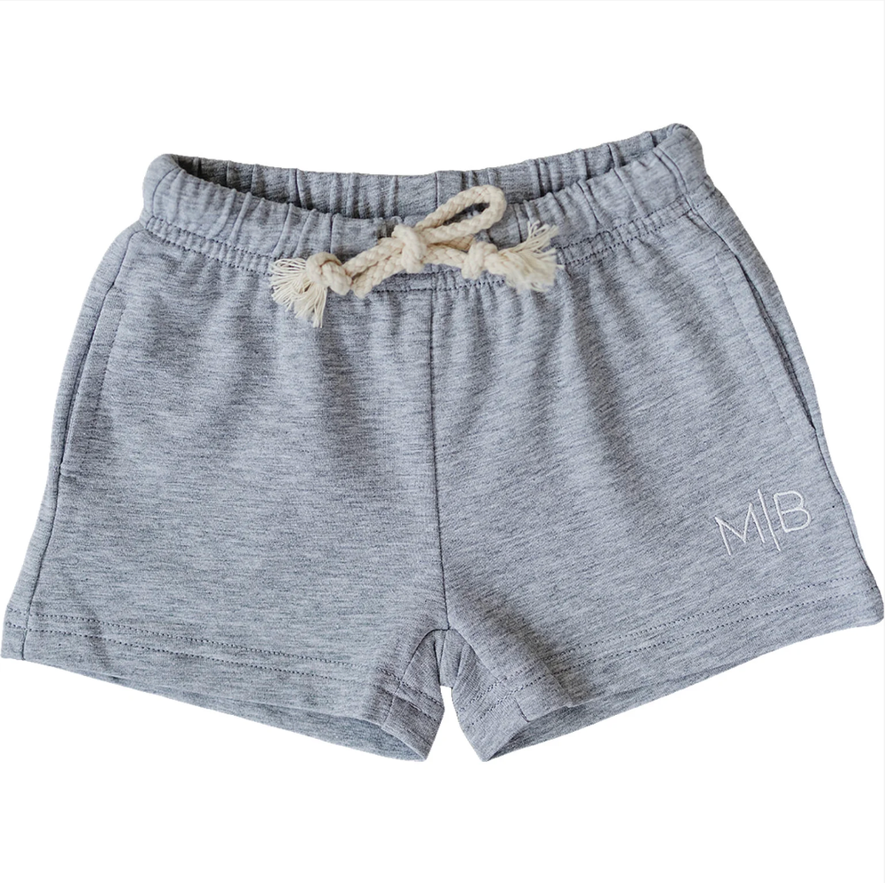 Mebie Baby - Grey Pocket Cotton Shorts|205175