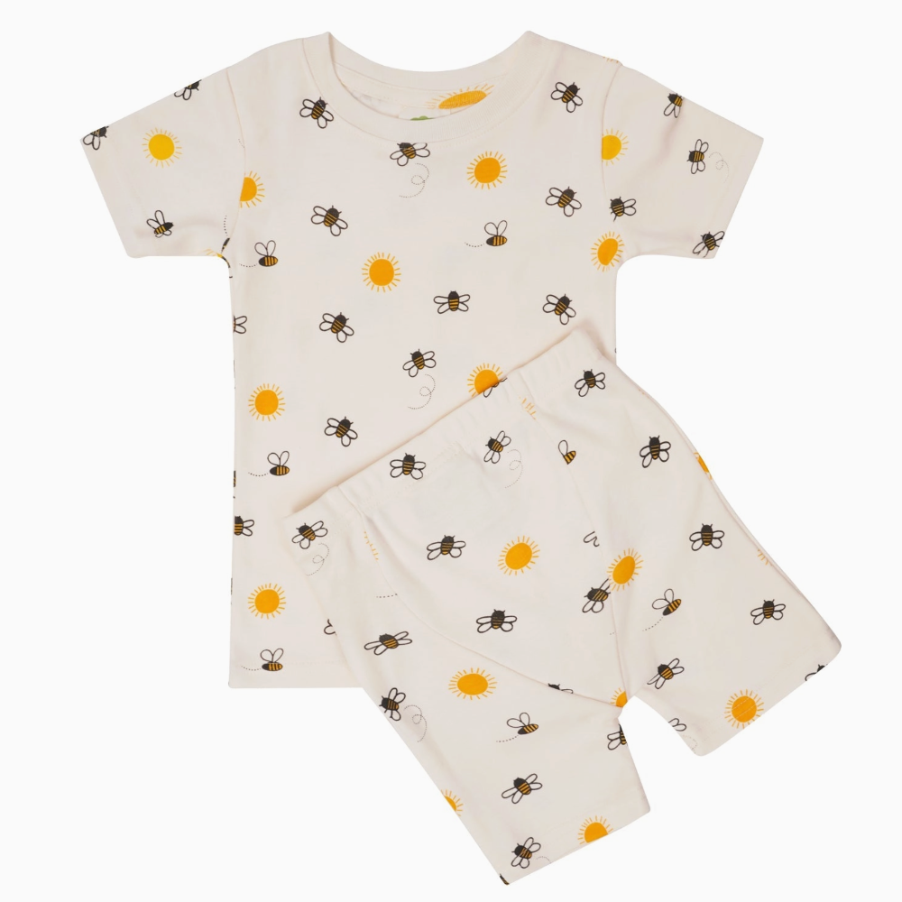 "My Jammies" Organic Kids' Pajamas - Short- Bees|202600