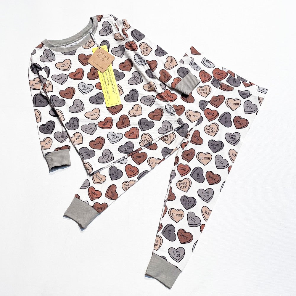 Mebie Baby Conversation Hearts Bamboo Sleeper 2Y Reg $48|140911