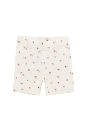 Jamie Kay - Organic Cotton Everyday Bike Short Simple Flowers Egret|176575