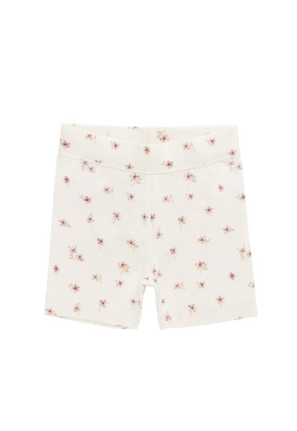 Jamie Kay - Organic Cotton Everyday Bike Short Simple Flowers Egret|176575